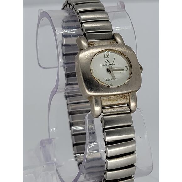 Louis Arden Ladies Silver Tone Quartz Stainless Steel Expanding Bracelet Watch - Picture 2 of 16